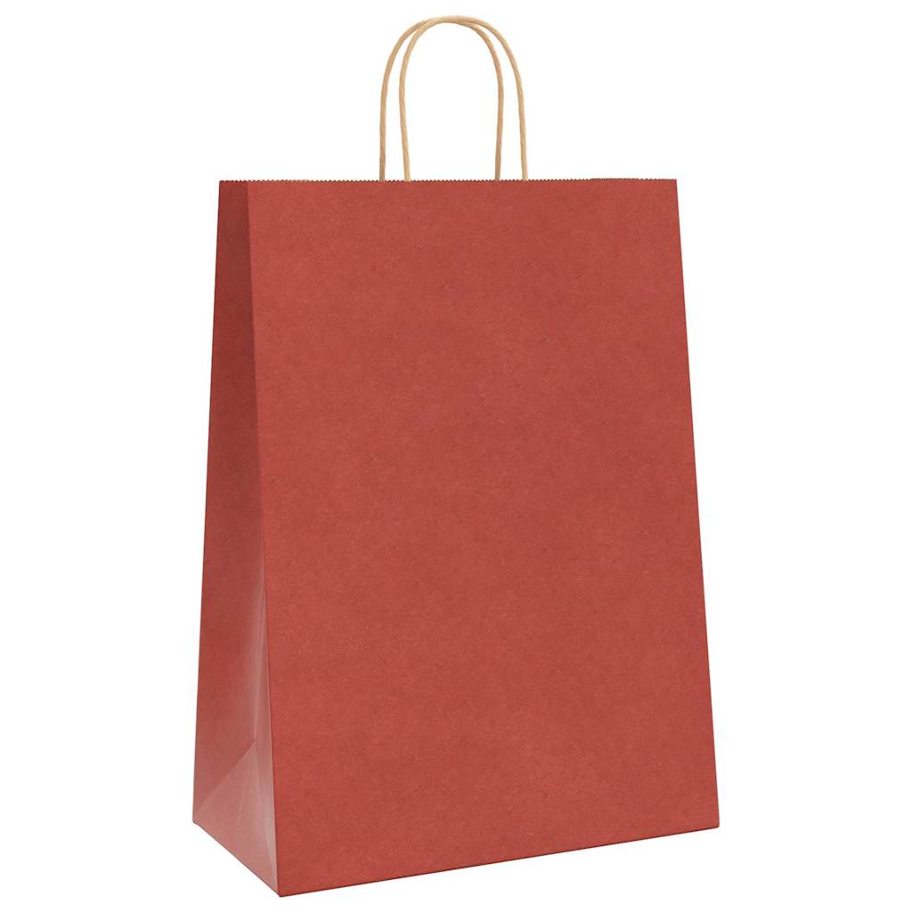 Paper Bags 50 pcs with Handles Red 32x17x44 cm