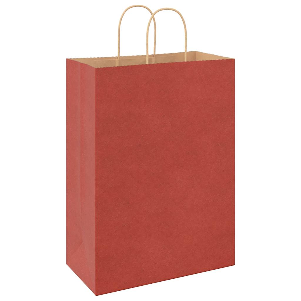 Paper Bags 50 pcs with Handles Red 32x17x44 cm