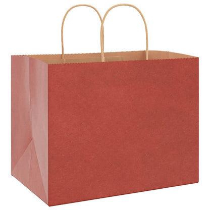 Paper Bags 50 pcs with Handles Red 32x22x24 cm