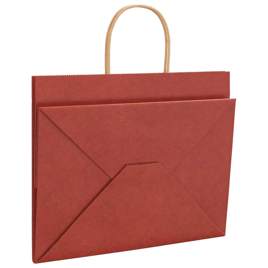 Paper Bags 50 pcs with Handles Red 32x22x24 cm