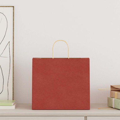 Paper Bags 50 pcs with Handles Red 32x22x28 cm