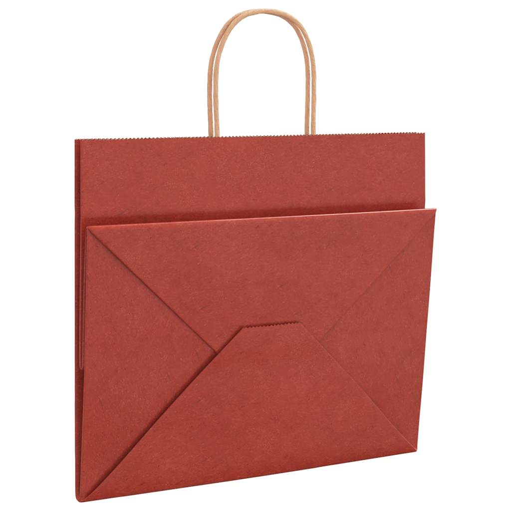 Paper Bags 50 pcs with Handles Red 32x22x28 cm