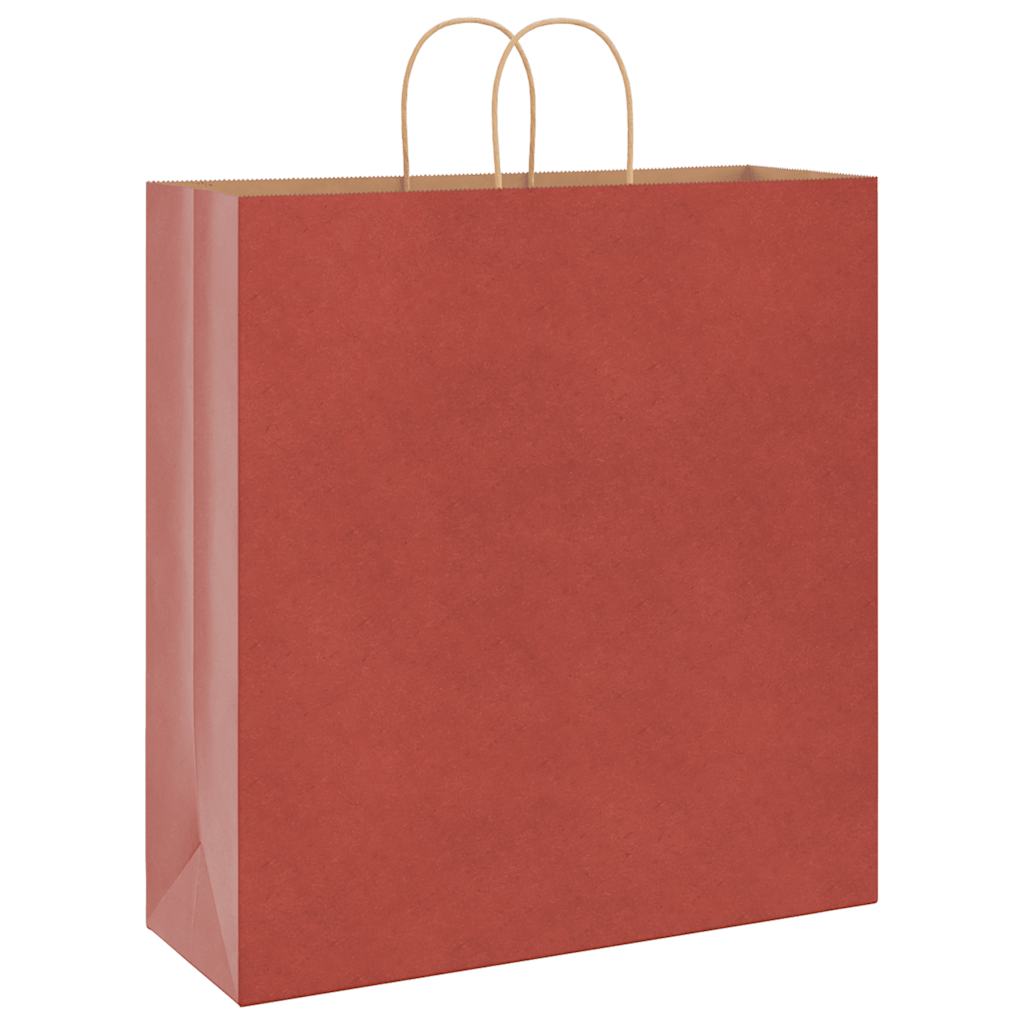 Paper Bags 50 pcs with Handles Red 45x17x48 cm