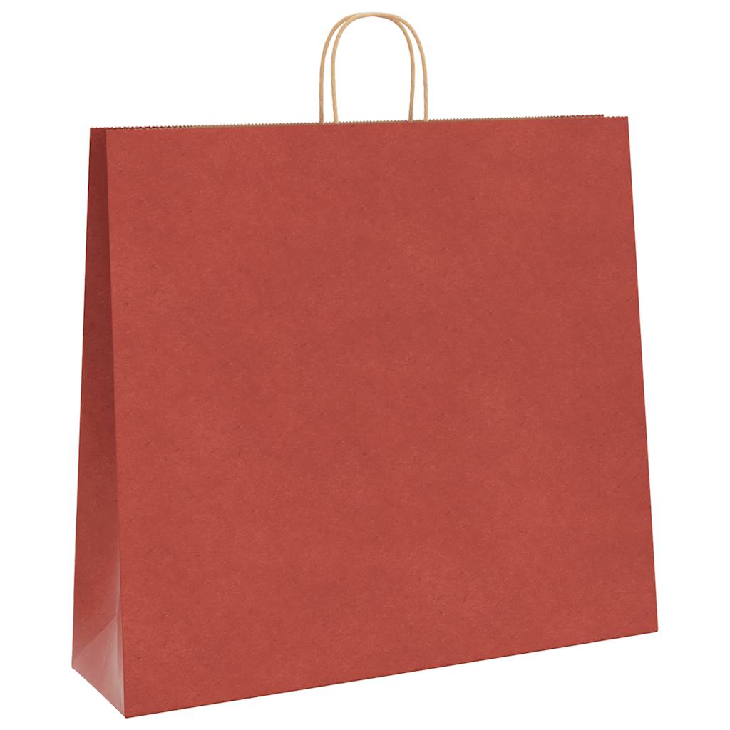 Paper Bags 50 pcs with Handles Red 54x15x49 cm