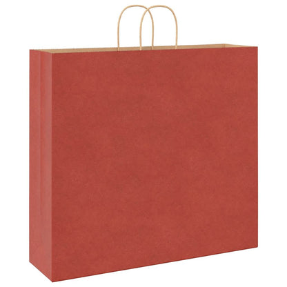 Paper Bags 50 pcs with Handles Red 54x15x49 cm