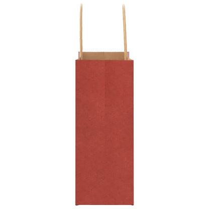 Paper Bags 250 pcs with Handles Red 15x8x21 cm
