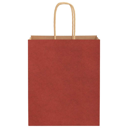 Paper Bags 250 pcs with Handles Red 18x8x22 cm