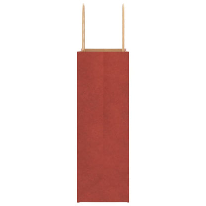 Paper Bags 250 pcs with Handles Red 21x11x31 cm