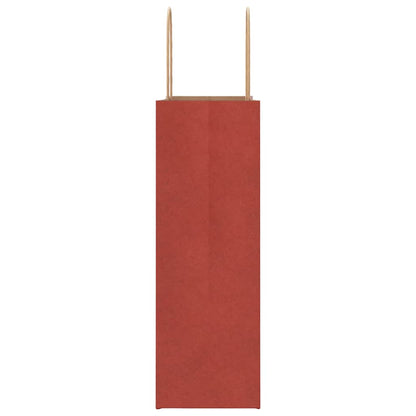 Paper Bags 250 pcs with Handles Red 26x12x35 cm