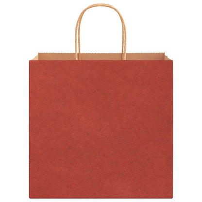 Paper Bags 250 pcs with Handles Red 26x17x25 cm