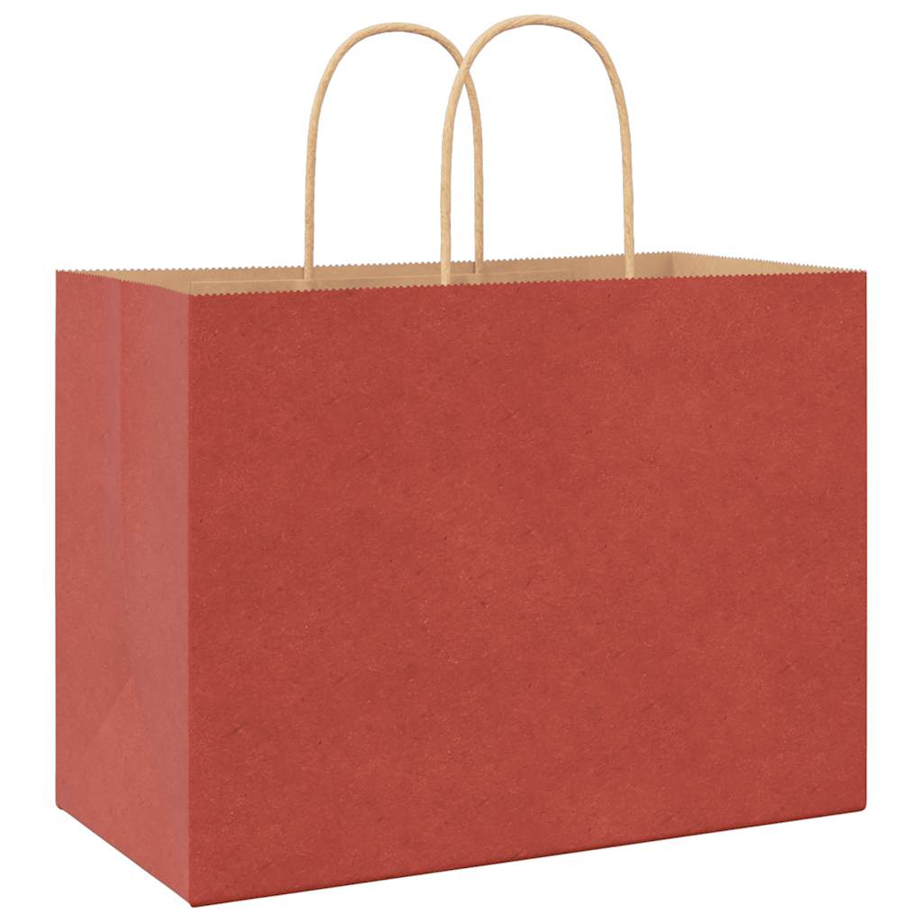 Paper Bags 250 pcs with Handles Red 32x17x25 cm