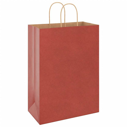 Paper Bags 250 pcs with Handles Red 32x17x44 cm