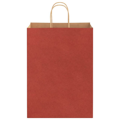 Paper Bags 250 pcs with Handles Red 32x17x44 cm
