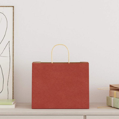 Paper Bags 250 pcs with Handles Red 32x22x24 cm