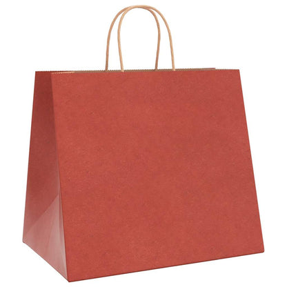 Paper Bags 250 pcs with Handles Red 32x22x28 cm