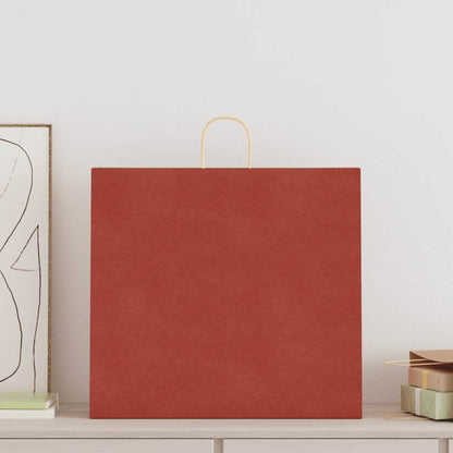 Paper Bags 250 pcs with Handles Red 54x15x49 cm
