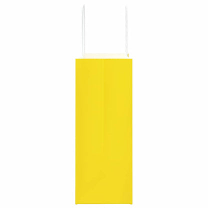 Paper Bags 50 pcs with Handles Yellow 21x11x28 cm