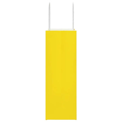 Paper Bags 50 pcs with Handles Yellow 21x11x31 cm