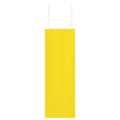 Paper Bags 50 pcs with Handles Yellow 26x12x35 cm