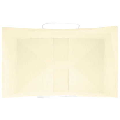 Paper Bags 50 pcs with Handles Yellow 26x17x25 cm