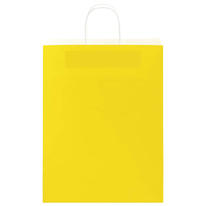 Paper Bags 50 pcs with Handles Yellow 32x12x42 cm