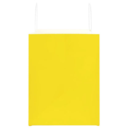 Paper Bags 50 pcs with Handles Yellow 32x22x28 cm