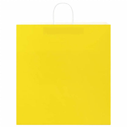 Paper Bags 50 pcs with Handles Yellow 45x17x48 cm