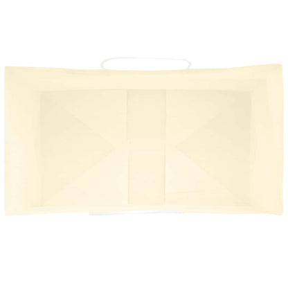 Paper Bags 250 pcs with Handles Yellow 15x8x21 cm