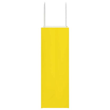Paper Bags 250 pcs with Handles Yellow 21x11x31 cm