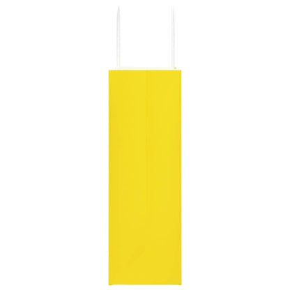 Paper Bags 250 pcs with Handles Yellow 26x12x35 cm