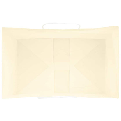 Paper Bags 250 pcs with Handles Yellow 26x17x25 cm