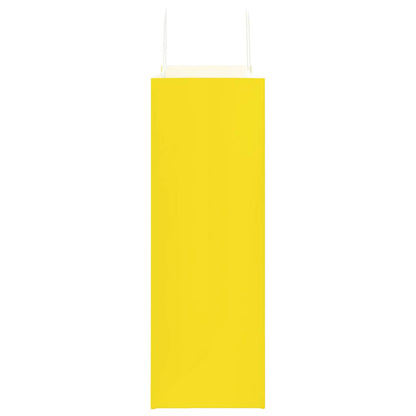 Paper Bags 250 pcs with Handles Yellow 45x17x48 cm