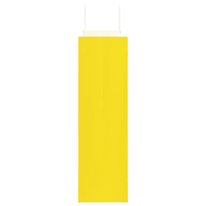 Paper Bags 250 pcs with Handles Yellow 54x15x49 cm