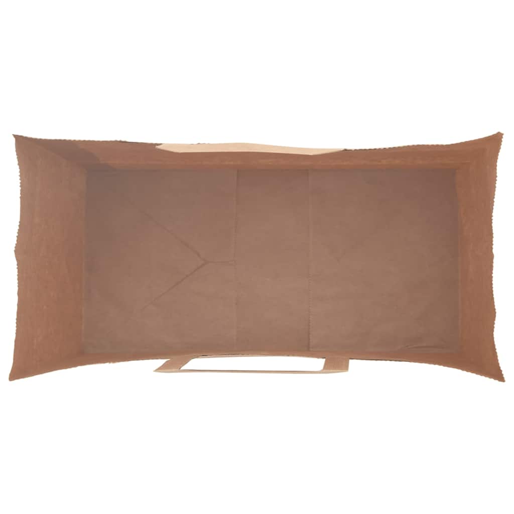Paper Bags 50 pcs with Handles Brown 18x8x22 cm