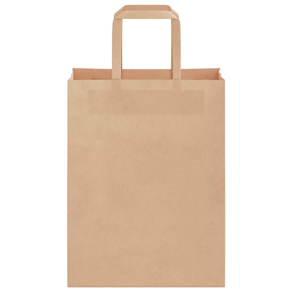 Paper Bags 50 pcs with Handles Brown 21x11x28 cm