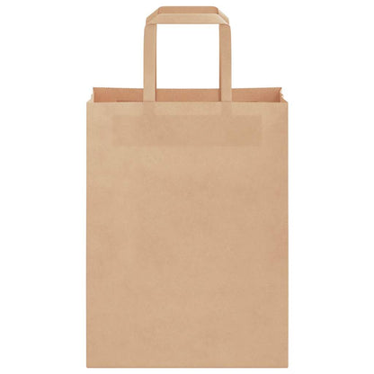 Paper Bags 50 pcs with Handles Brown 21x11x28 cm