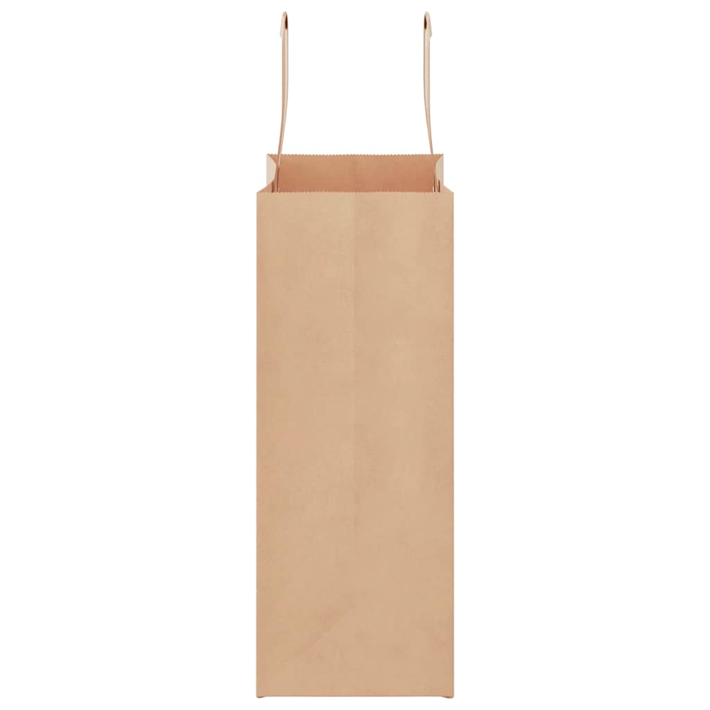 Paper Bags 50 pcs with Handles Brown 21x11x28 cm