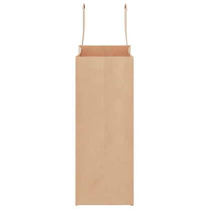 Paper Bags 50 pcs with Handles Brown 21x11x28 cm
