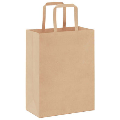 Paper Bags 50 pcs with Handles Brown 21x11x28 cm