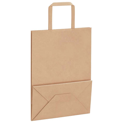 Paper Bags 50 pcs with Handles Brown 21x11x28 cm