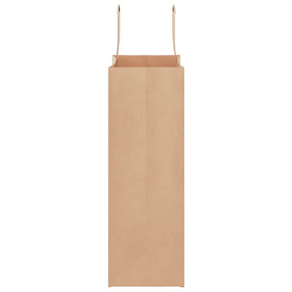 Paper Bags 50 pcs with Handles Brown 21x11x31 cm