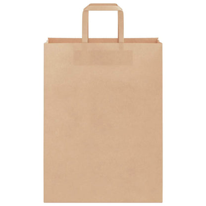 Paper Bags 50 pcs with Handles Brown 26x12x35 cm