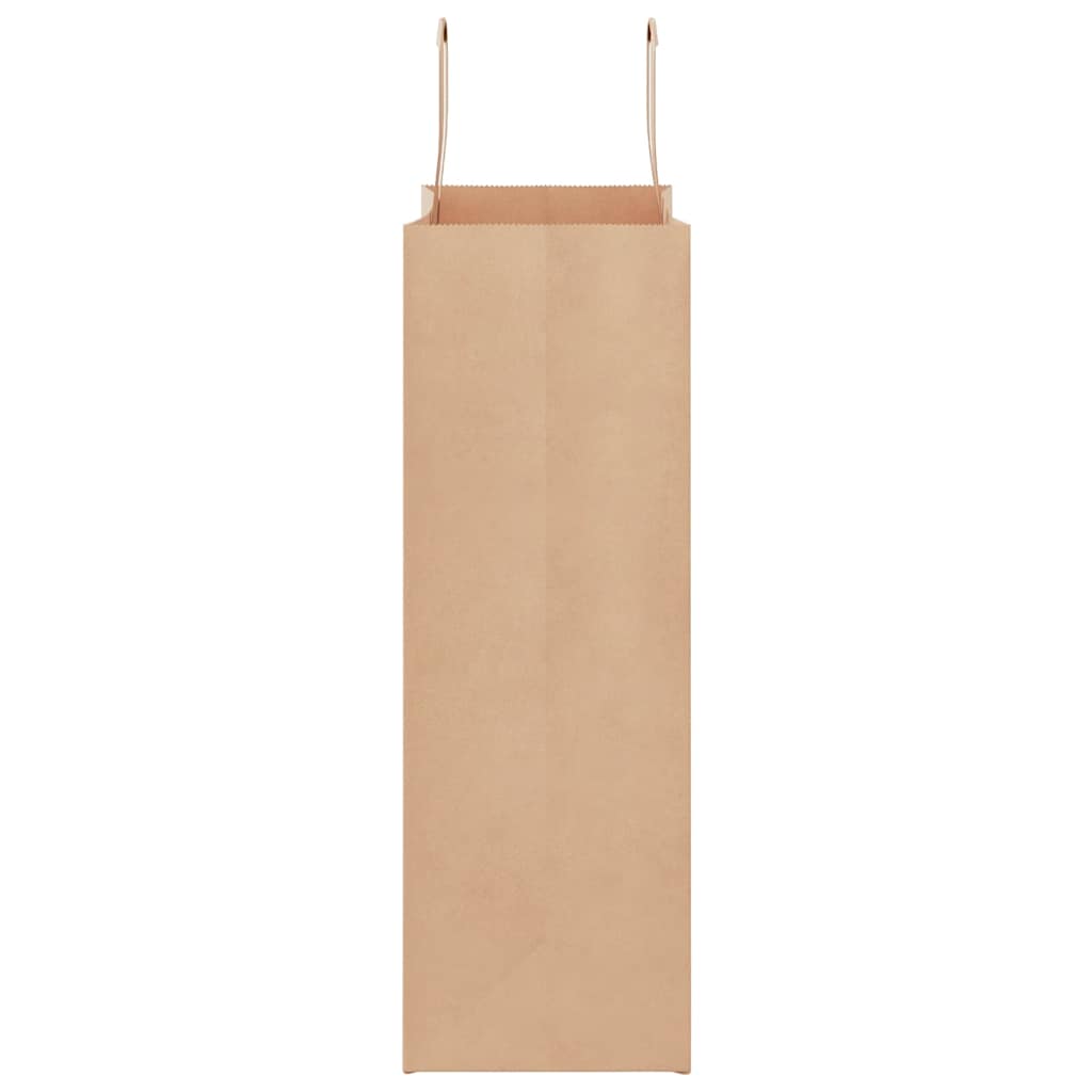 Paper Bags 50 pcs with Handles Brown 26x12x35 cm