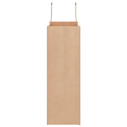 Paper Bags 50 pcs with Handles Brown 26x12x35 cm