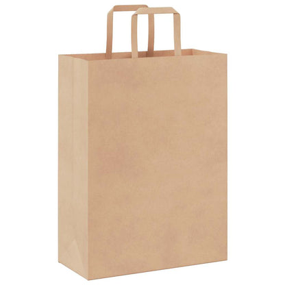 Paper Bags 50 pcs with Handles Brown 26x12x35 cm