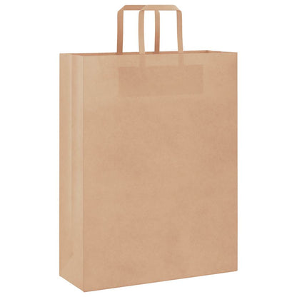 Paper Bags 50 pcs with Handles Brown 32x12x42 cm