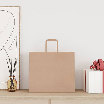 Paper Bags 50 pcs with Handles Brown 32x22x28 cm