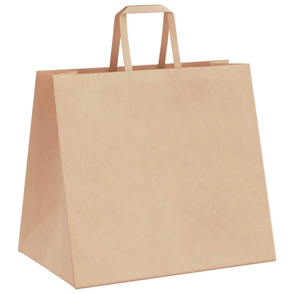 Paper Bags 50 pcs with Handles Brown 32x22x28 cm
