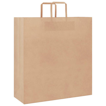 Paper Bags 50 pcs with Handles Brown 45x17x48 cm