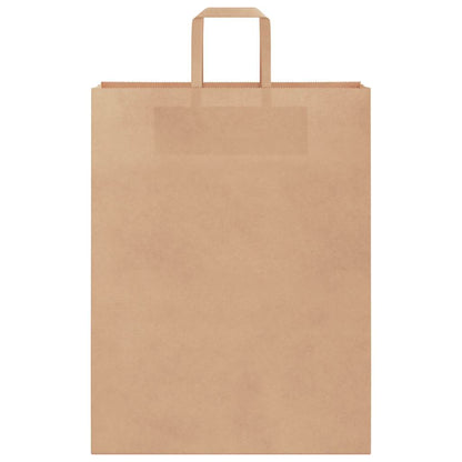 Paper Bags 250 pcs with Handles Brown 32x12x42 cm